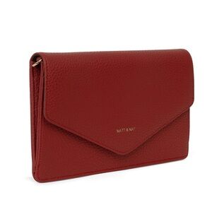 NWT Matt & Nat Cloé Wristlet Wallet Vegan Leather One Size red clutch